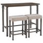 Linon Home Decor Austin 3-Piece Pub Set in Pewter and Grey Wash, , large