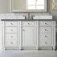 James Martin Vanities Bristol 60" Single Bathroom Vanity in Bright White with 3 cm Parisien Bleu Quartz Top and Rectangular Sink, , large