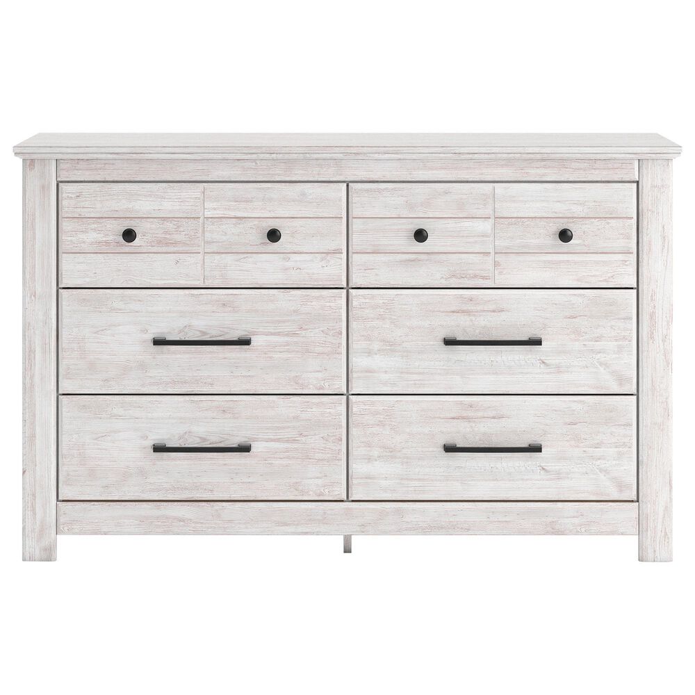 Ashley Makidern 6 Drawer Dresser Only in Whitewash, , large