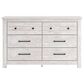 Ashley Makidern 6 Drawer Dresser Only in Whitewash, , large