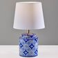 Adesso Polly Table Lamp in White and Blue (Set of 2), , large