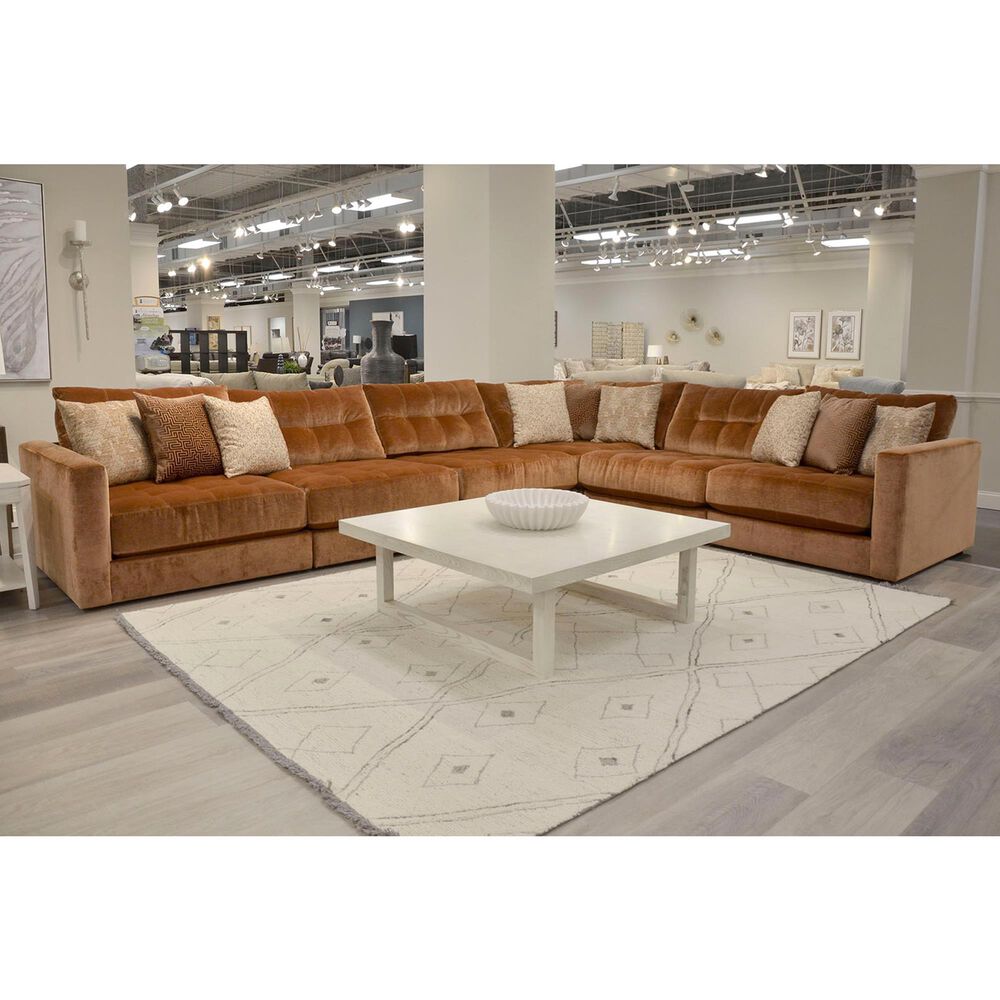 Hartsfield Kimpton 5-Piece Symmetrical Sectional in Henna, , large