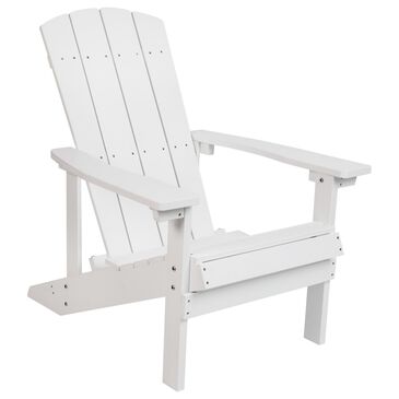 Flash Furniture Charlestown Arm Chair Adirondack Chair in White, , large