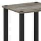 HOMLUX 2-Tier Small End Table in French Oak Grey and Black (Set of 2), , large