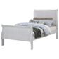 Crown Mark Louis Philip Twin Sleigh Panel Bed in Greige, , large