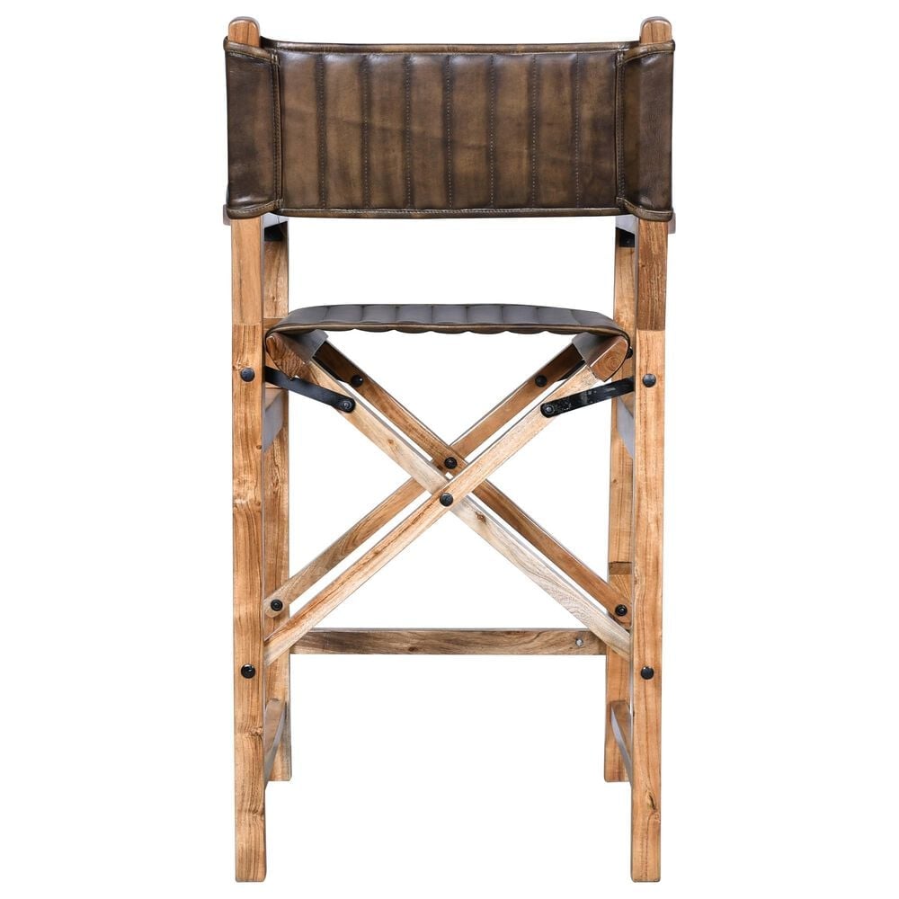 Home Trends &amp; Design Solid Oak Folding Counter Stool in Antique Whiskey, , large