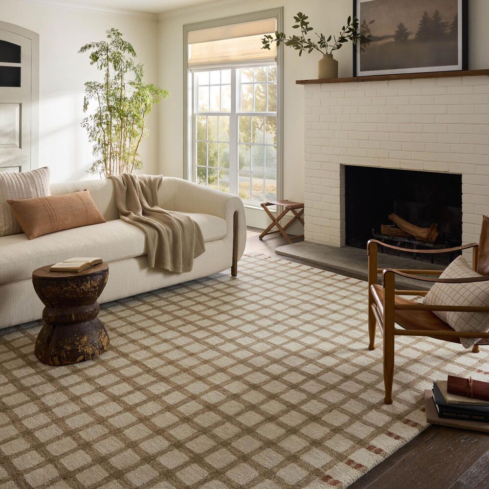 Magnolia Home Waylon Natural and Rust 8&#39;6&quot; x 11&#39;6&quot; Area Rug, , large