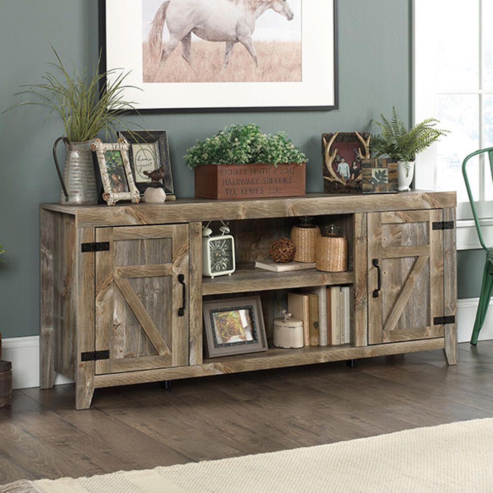 Sauder 63" Entertainment Credenza in Rustic Cedar, , large