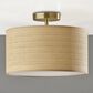 Adesso Harvest 1-Light Flush Mount in Antique Brass, , large
