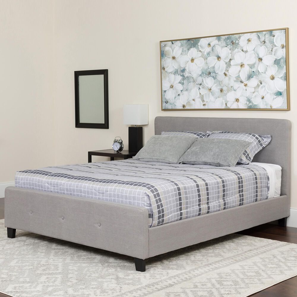 Flash Furniture Tribeca Queen Platform Bed in Gray, , large