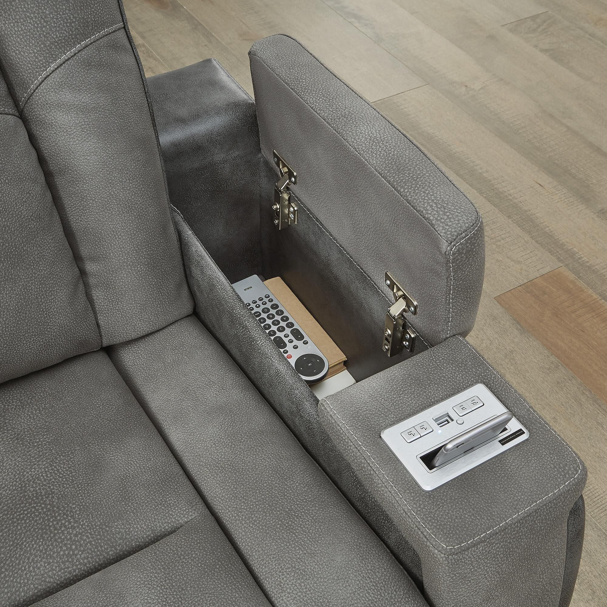 Ashley Next-Gen DuraPella Power Reclining Loveseat with Console in