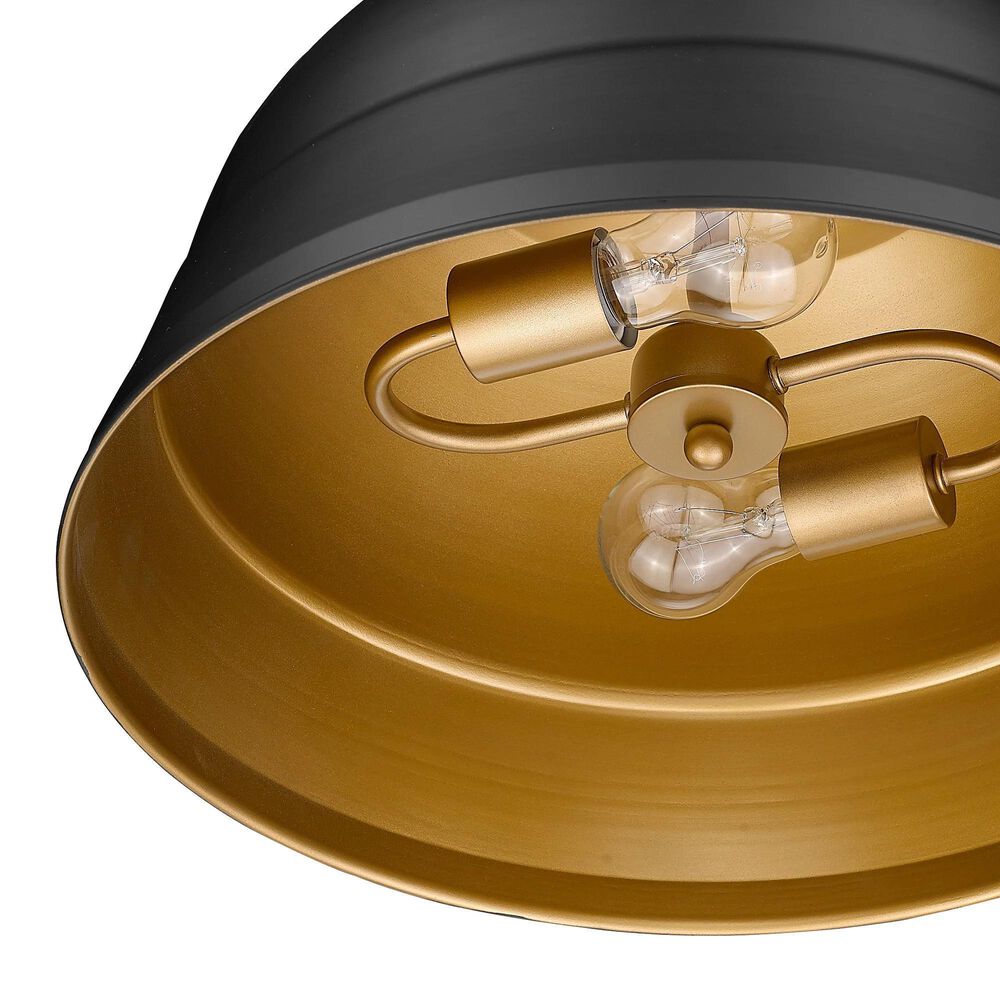 Golden Lighting Rebel 2-Light Pendant in Matte Black, , large