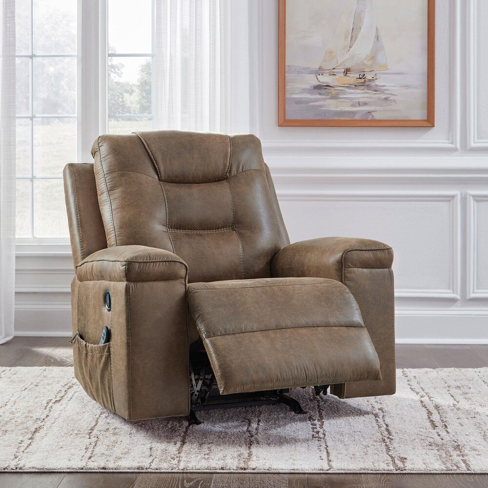 Ashley Stockworth Manual Rocker Recliner in Earth, , large