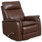 Oxford Furniture Leather Swivel Glider Recliner in Madrid Pecan, , large