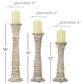 Maple and Jade Candle Holder in White Washed and Natural (Set of 3), , large