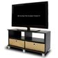 HOMLUX 37.8" Entertainment Center TV Stand with Bin Drawers in Espresso, , large