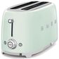 SMEG 4-Slice Retro Style Toaster in Pastel Green and Stainless Steel, , large