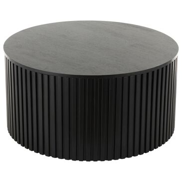 Maple and Jade Ribbed Coffee Table with Slatted Base in Black, , large