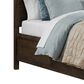 Hawthorne Furniture Norwich King Panel Bed with LED Lighting in Dark Rustic Oak, , large