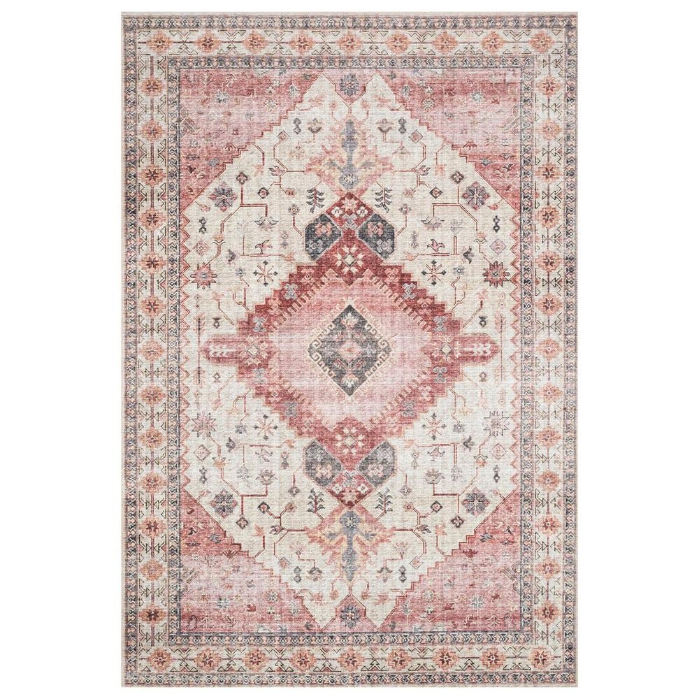 Loloi II Skye SKY-02 2"3" x 3"9" Ivory and Berry Scatter Rug, , large