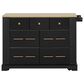 HOMLUX 51" Kitchen Island with Pull Out Trash Can Storage in Black, , large