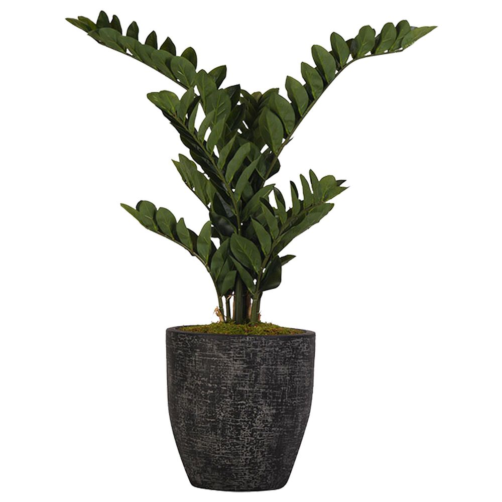 DandW Silks 38? Zamfoliaplant Planter in Black, , large