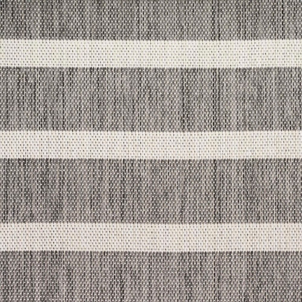 Nourison Positano POS03 Charcoal and Ivory 7&#39; x 10&#39; Indoor/Outdoor Area Rug, , large