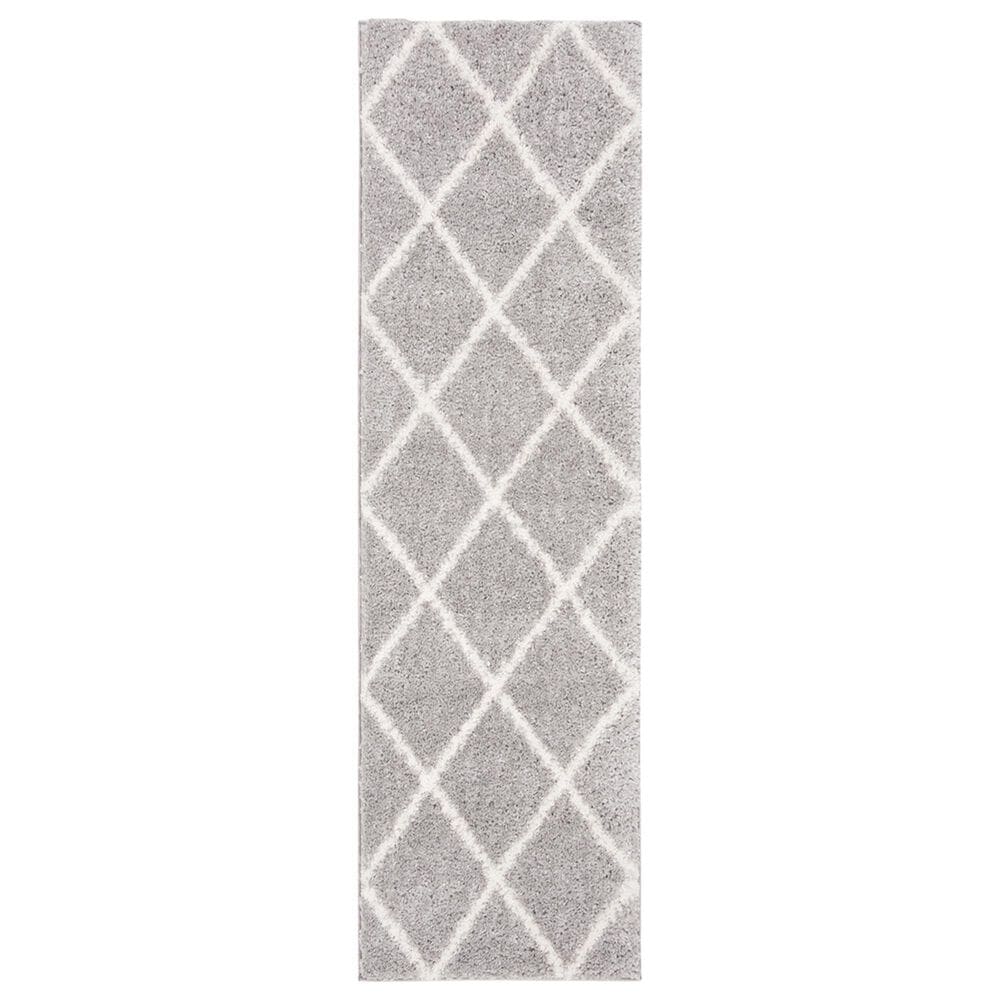 Safavieh Parma Shag PMA515G 2"3" x 9" Grey and Cream Runner, , large
