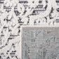 Safavieh Cabana CBN656A 4" Square Ivory and Grey Indoor/Outdoor Area Performance Rug, , large