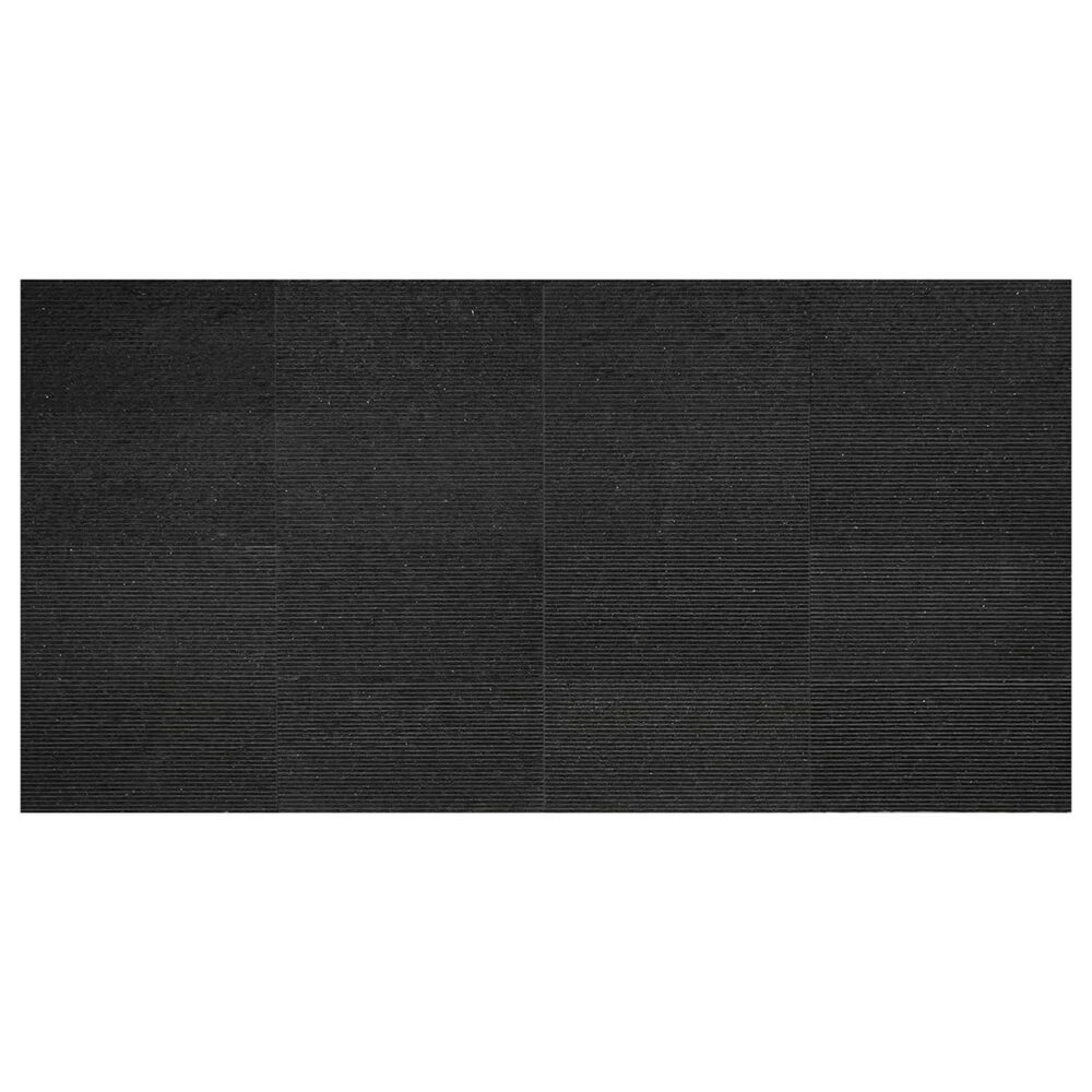 Soho Studio Carvina Carved Cube Noir Black 12" x 24" Stone Tile, , large
