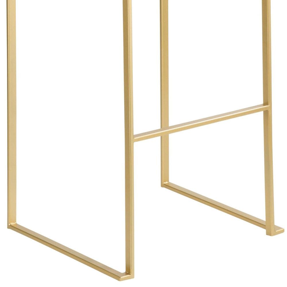 Lumisource Fuji Stackable Barstool with White Faux Leather in Gold &#40;Set of 2&#41;, , large
