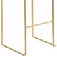 Lumisource Fuji Stackable Barstool with White Faux Leather in Gold (Set of 2), , large
