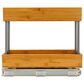 Household Essentials Glidez 2-Tier Pull-Out Storage Organizer for Under Sink or Cabinet Usein Natural and Chrome, , large