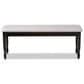 Baxton Studio Corey Dining Bench with Grey Cushion in Dark Brown, , large