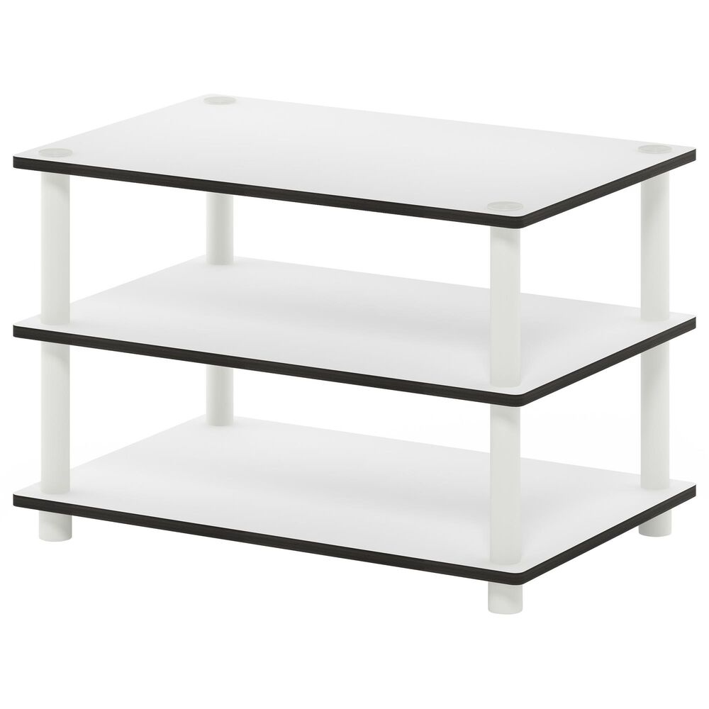 HOMLUX 3-Tier Turn-N-Tube Coffee Table in White, , large