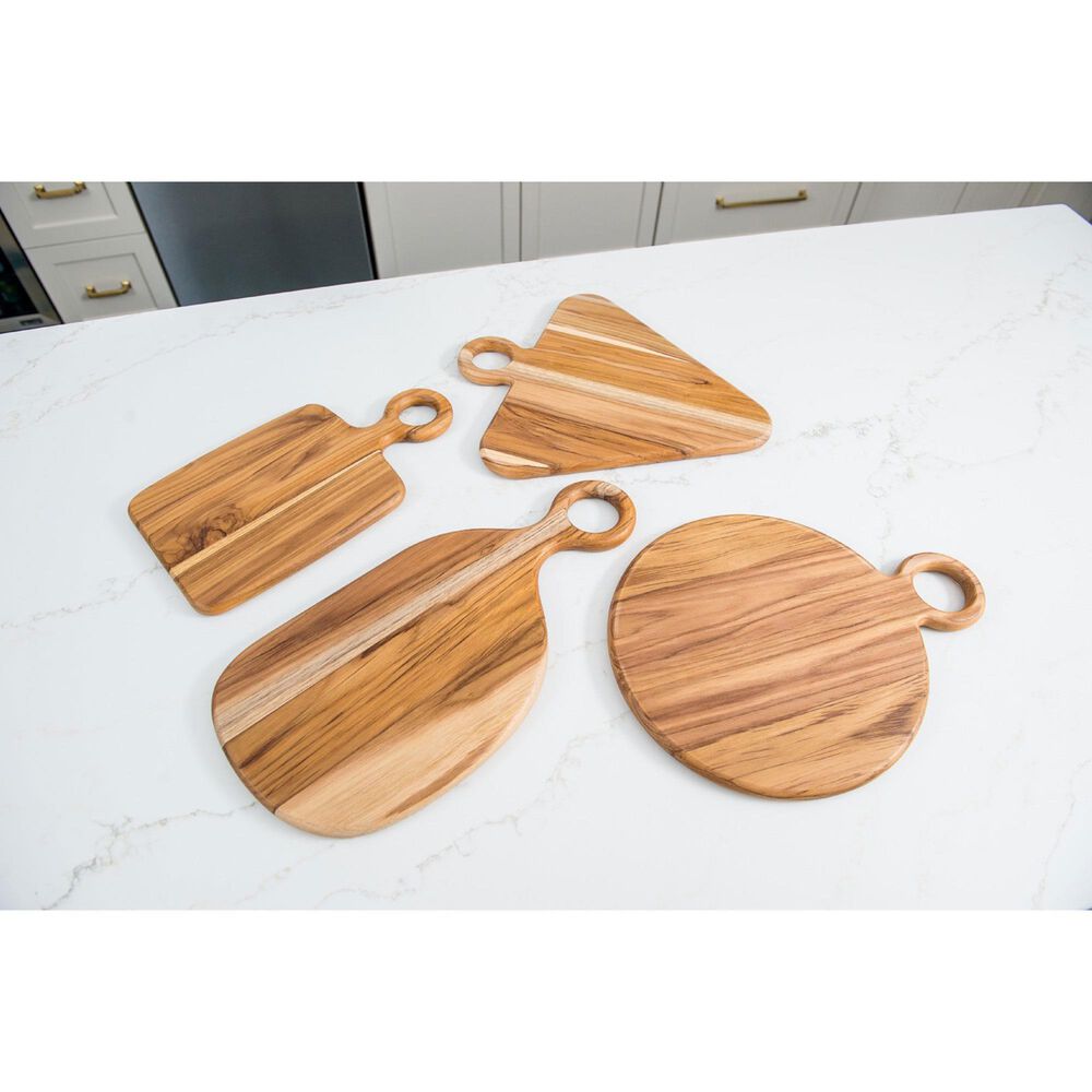 Lipper Teak Triangular Paddle Board in Honey Brown, , large