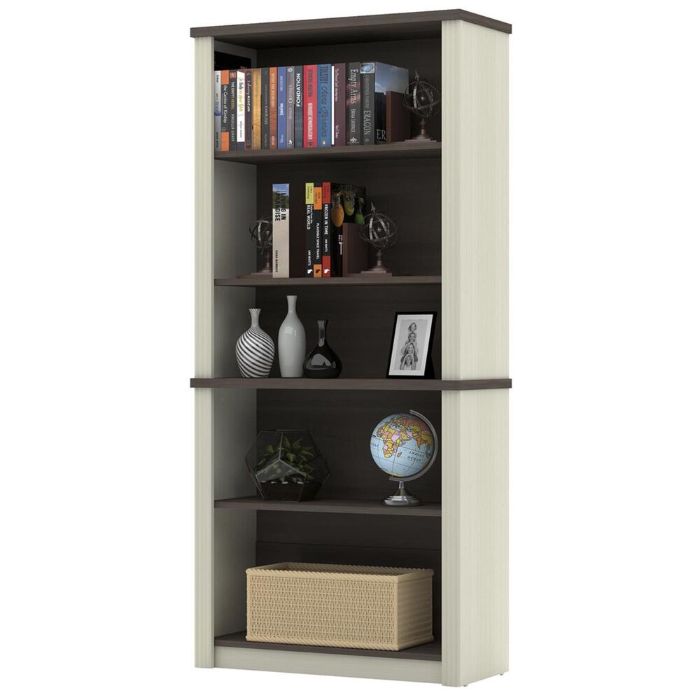 Bestar Prestige Modular Bookcase In White Chocolate and Antigua, , large