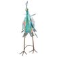 Maple and Jade Peacock Decorative Garden Sculpture with Crystal Accents in Teal, Blue, Pink and Orange, , large