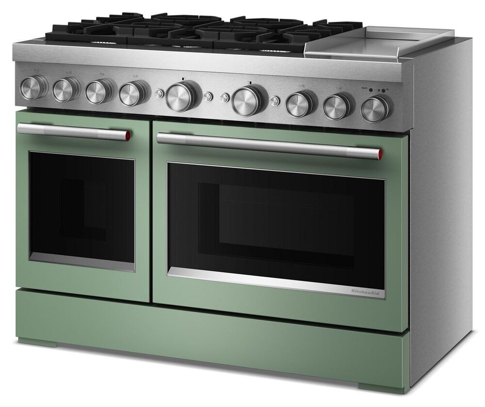 KitchenAid 48" Dual Fuel Freestanding Range with Griddle in Cardamom, , large