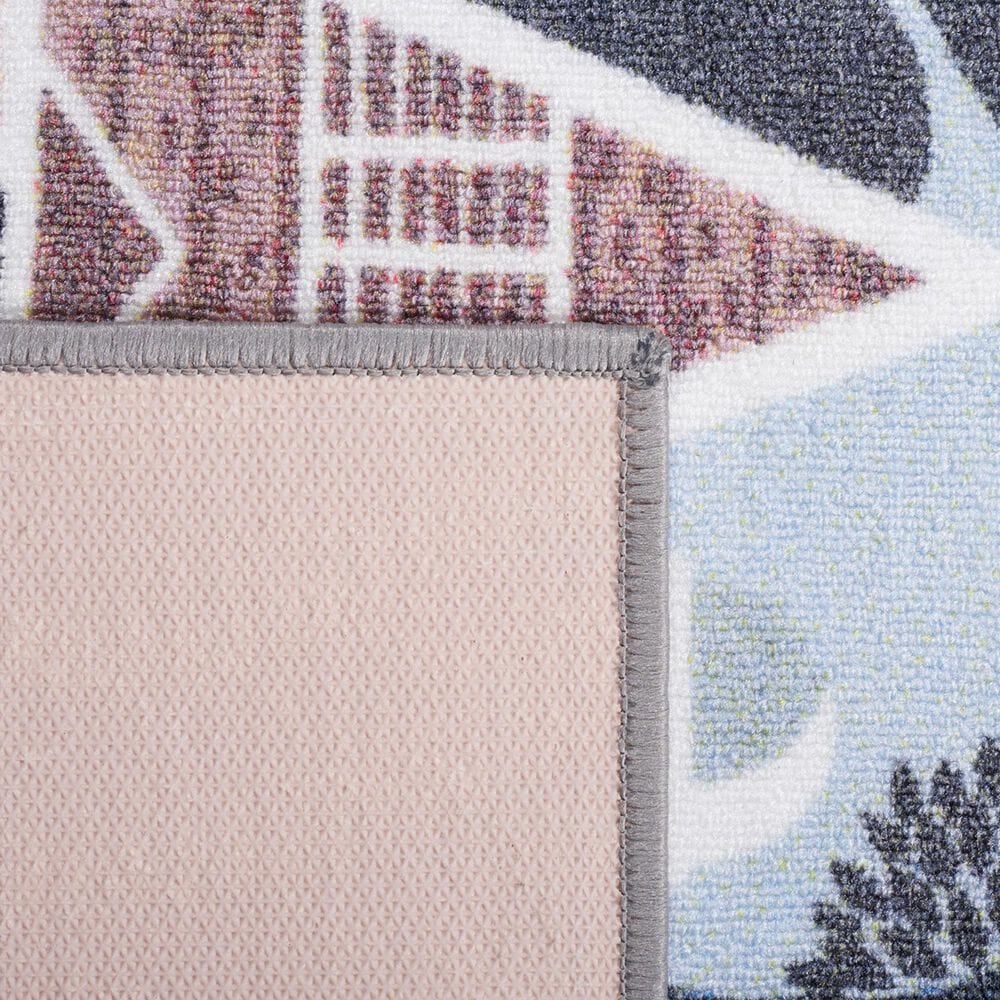 Safavieh Kids Playhouse KPH232M 6'7" x 9' Blue and Dark Grey Rug, , large