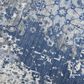 RIZZY Gossamer Blue, Gray and Ivory 12" x 15" Area Rug, , large