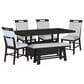 Mayberry Hill Transcend 6-Piece Rectangular Counter Height Dining Set in Charcoal, , large