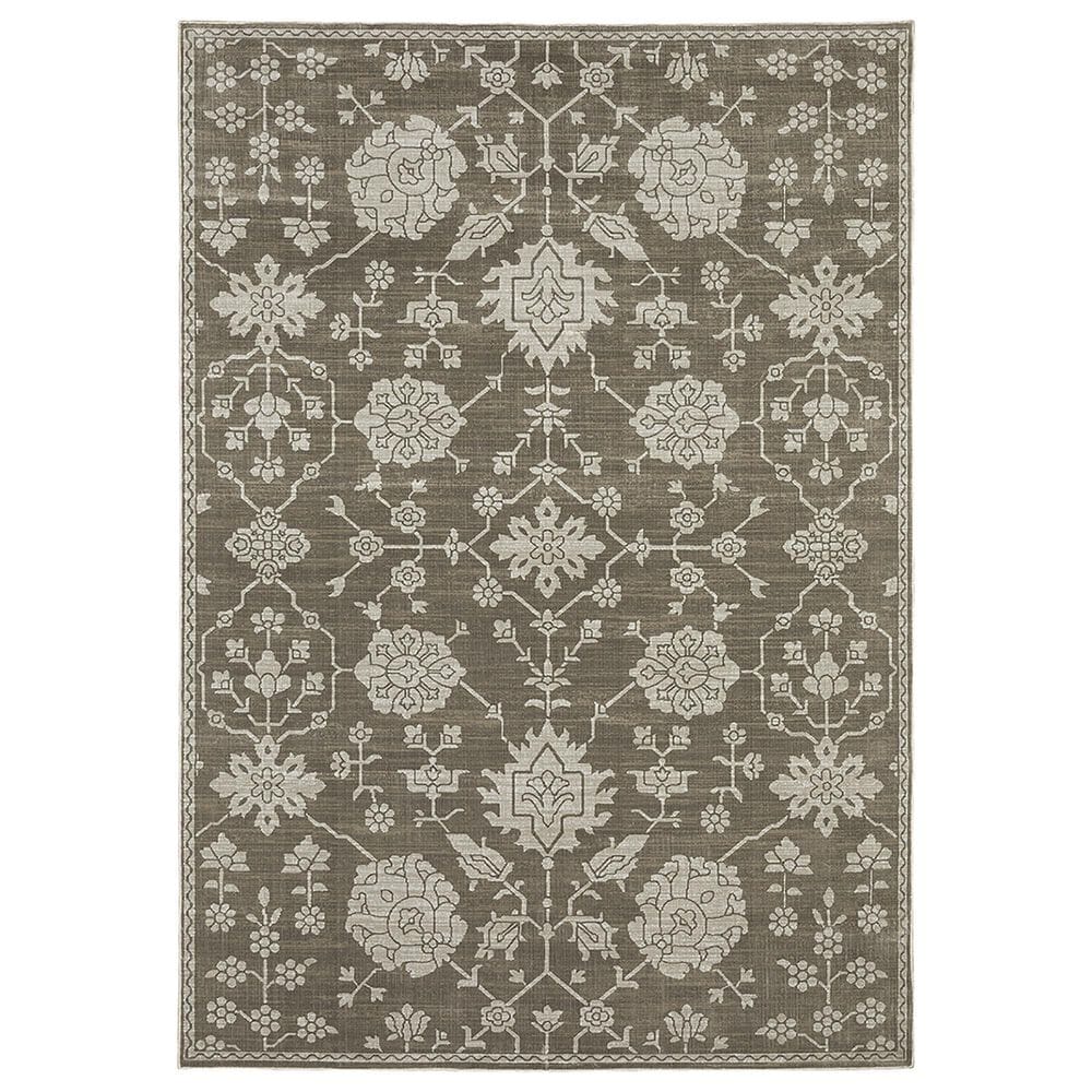 Oriental Weavers Intrigue INT01 5"3" x 7"6" Grey Area Rug, , large