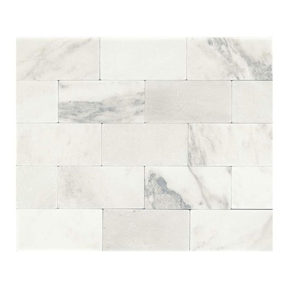 Dal-Tile Marble First Snow Elegance 3" x 6" Tumbled Stone Tile, , large