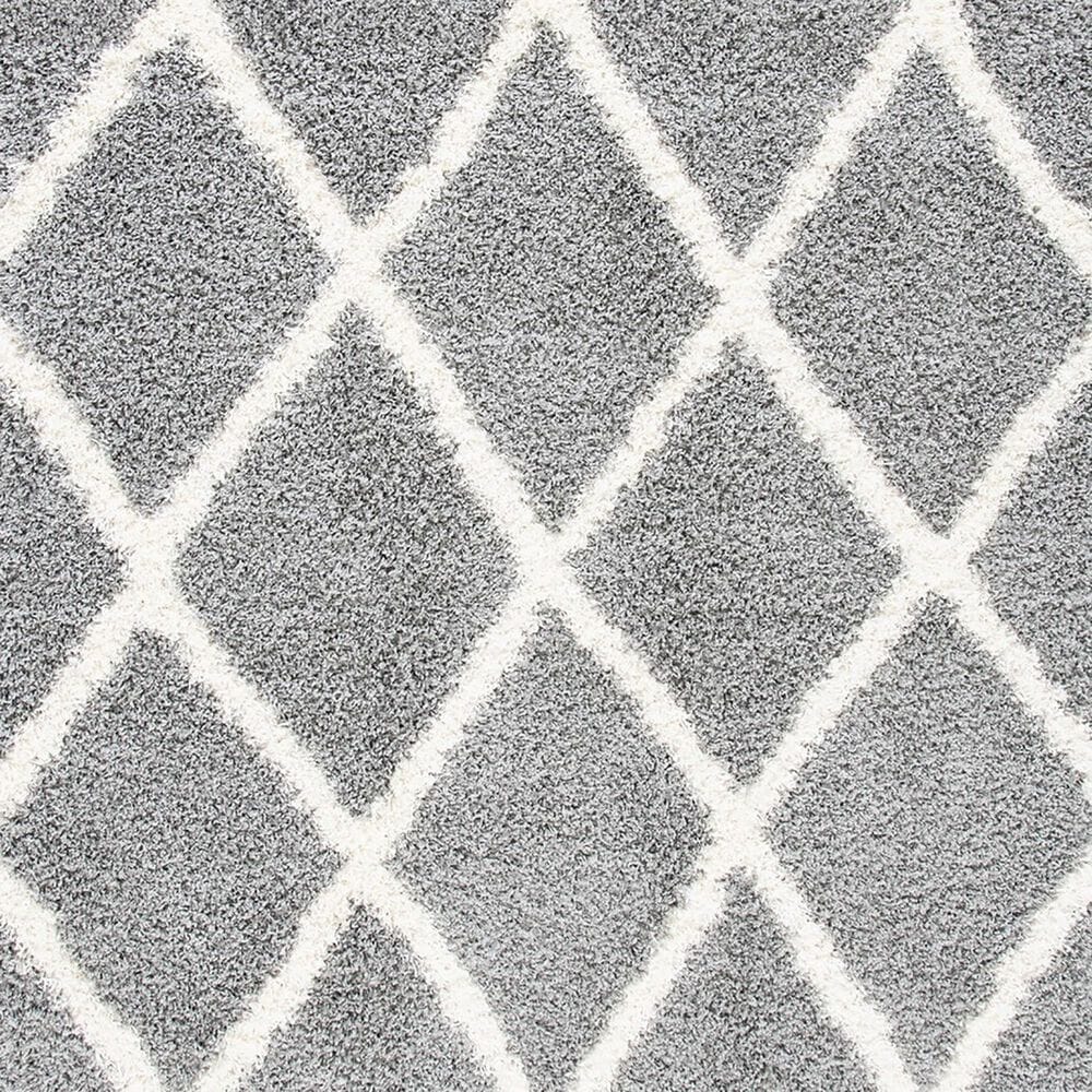 Safavieh Venus Shag VNS681J 6&#39;7&quot; Round Grey and Ivory Area Rug, , large