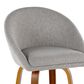 LumiSource Matisse 26" Swivel Counter Stool with Grey Fabric Upholstery in Walnut and Black (Set of 2), , large