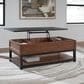 Ashley Kallari Lift-Top Coffee Table in Warm Brown and Black, , large