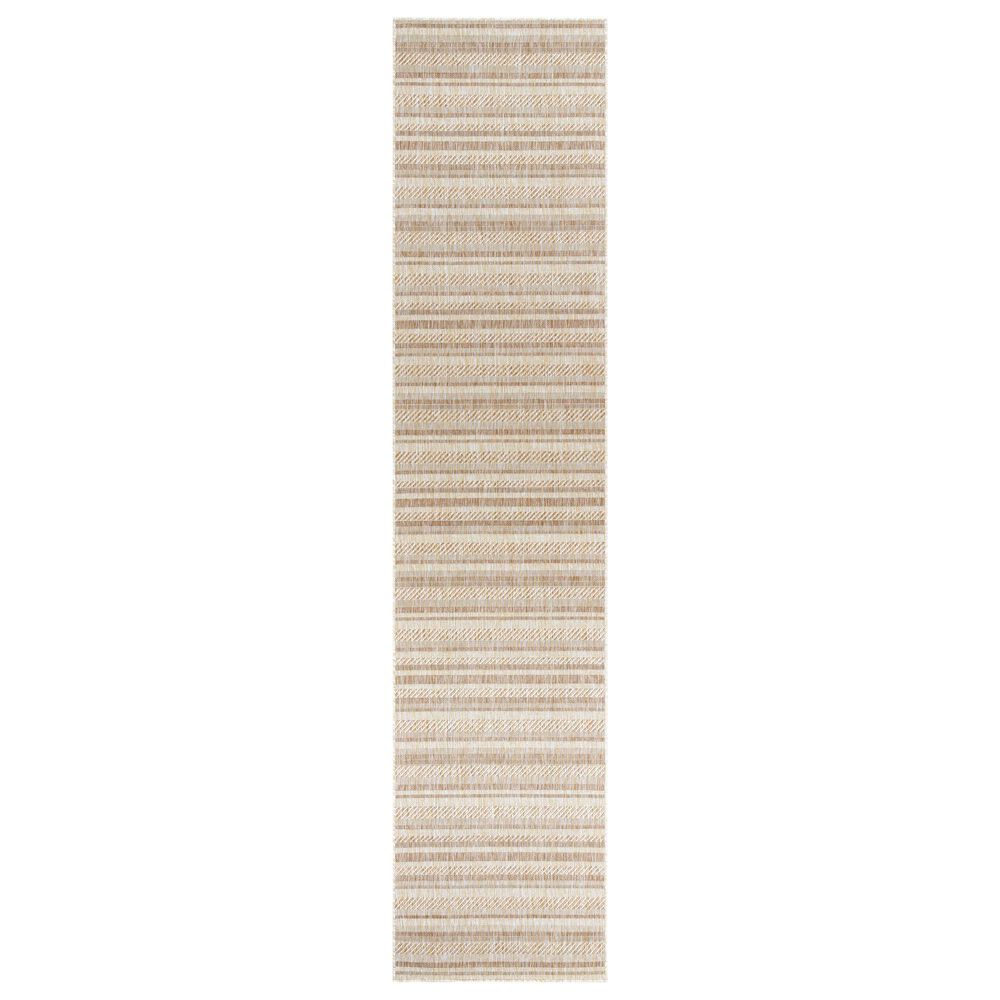 Surya Eagean EAG-2409 Light Beige, Brown, Cream and Light Brown 2&#39;7&quot; x 10&#39; Indoor/Outdoor Runner, , large