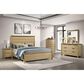 Mayberry Hill Grapevine King Panel Bed with Two Nightstands in Natural, , large