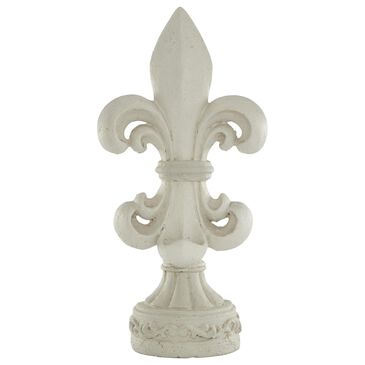 Maple and Jade 27" Farmhouse Finial Sculpture in Distressed White, , large